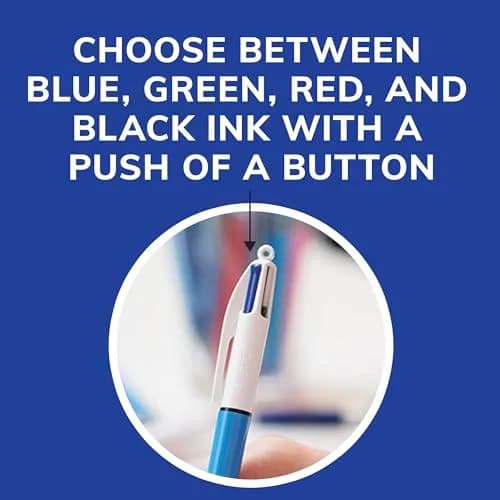 BIC 4-Color Original Retractable Ballpoint Pen 3-Count | Smooth Ink Flow for Students & Professionals thumbnail 3