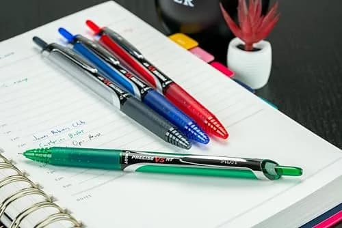 Pilot Precise V5 RT Rolling Ball Pens 0.5mm Extra Fine Point 4-Count | Smooth Ink Flow for School, Journaling & Office Writing thumbnail 7