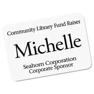 Avery® EcoFriendly Recycled Name Tags, 2-1/3" x 3-3/8", White, 160 Printable Name Badges | Made with 100% Post-Consumer Recycled Paper thumbnail 5