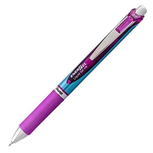 Pentel EnerGel RTX Retractable Gel Pen 0.7mm Medium Violet Ink, 2-Pack | Smooth Writing & Fast Dry thumbnail 2