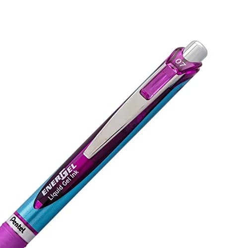 Pentel EnerGel RTX Retractable Gel Pen 0.7mm Medium Violet Ink, 2-Pack | Smooth Writing & Fast Dry thumbnail 3