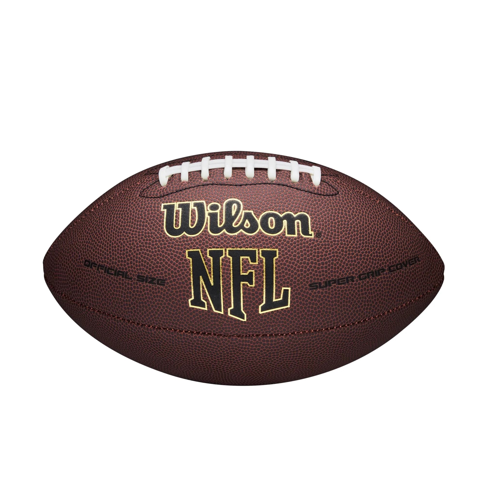 Wilson NFL Super Grip Composite Football - Junior Size, Brown | Official NFL Lacing - main product image