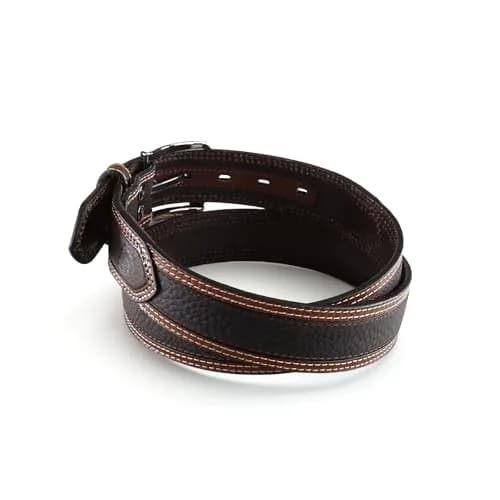 ARIAT Men's Two-Tone Oiled Leather Belt with Reinforced Holes, Brown, 36 | Durable Western Style Accessory thumbnail 5