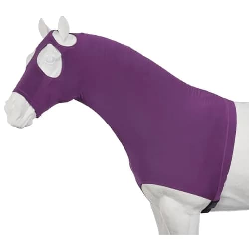 Tough 1 Mane Stay Spandex Hood Purple Large | Keeps Mane Protected Before Shows thumbnail 1