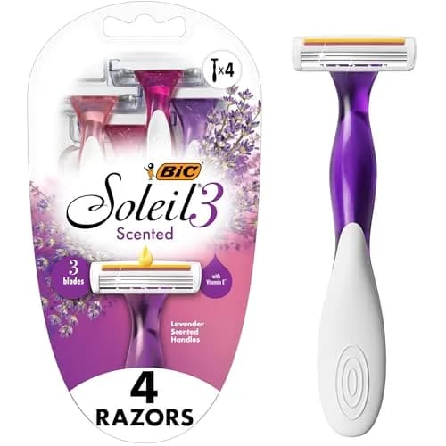 BIC Soleil 3 Scented Disposable Razors for Women, 4-Pack | 3-Blade Shave with Vitamin E Strip thumbnail 1