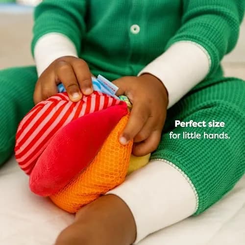 HABA Rainbow Baby Ball - 15cm (6") Machine Washable Sensory Toy | Ideal Baby Toy for Teething, Tummy Time Toys for Ages 6 Months & up thumbnail 5