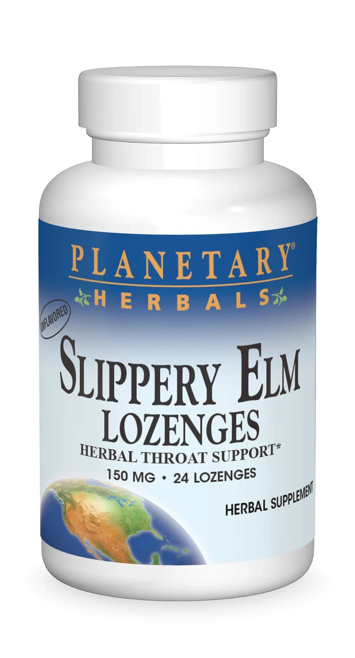 Planetary Herbals Slippery Elm Lozenges, Herbal Throat Support, 24 Lozenge - main product image
