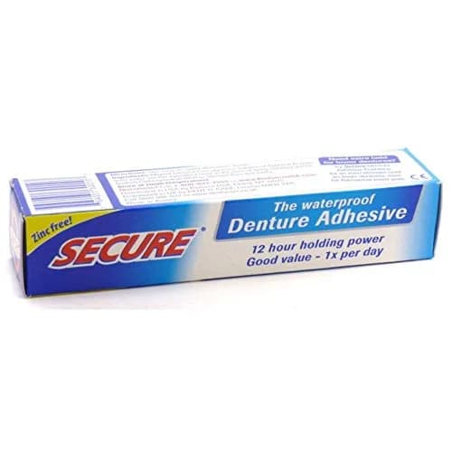 Secure Denture Adhesive Cream 1.4 oz (6 Pack) | 12-Hour Waterproof Max Hold, Zinc-Free, FSA/HSA Approved thumbnail 1