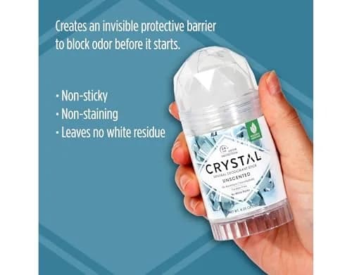 Crystal Essence Mineral Deodorant Stick Unscented 4.25 oz (Pack of 12) | 24-Hour Odor Protection thumbnail 6