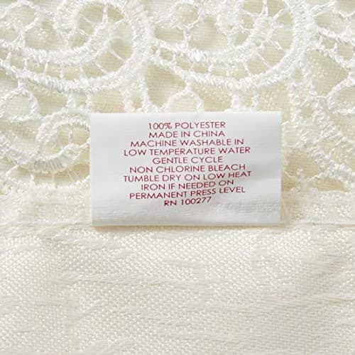 Violet Linen Treasure Lace Tablecloth Ivory 70" Round | Elegant Lace Border for Dining (70" Round, Ivory) thumbnail 3