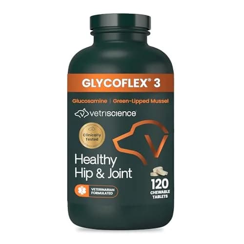VetriScience Glycoflex 3 Hip and Joint Supplement for Dogs 120 Count | Clinically Proven Dog Joint Support thumbnail 1