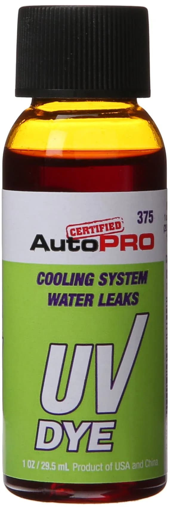 A/C Pro Radiator & Engine Cooling System UV Dye 1 Oz | Helps Locate Leaks — 1 ounce
