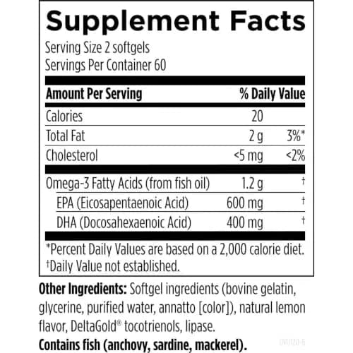 Designs for Health OmegAvail Ultra TG Fish Oil 120 Softgels | Triglyceride Omega 3 with DHA/EPA, No Fishy Aftertaste thumbnail 3