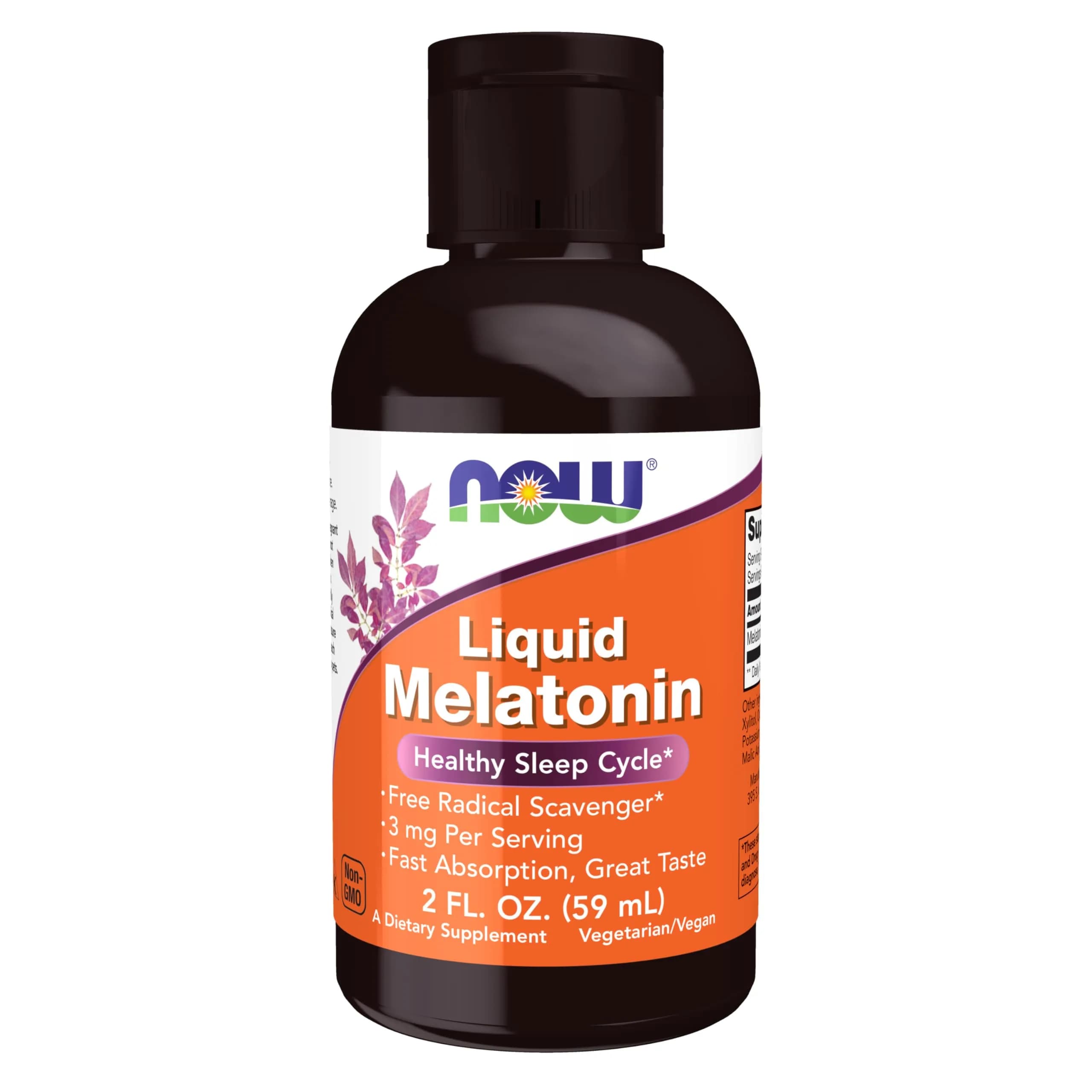 NOW Foods Liquid Melatonin 3 mg (59 ml / 2 Fl Oz) | Supports Healthy Sleep Cycles