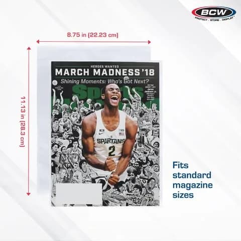 BCW Magazine Bags - 200 Count | Fits Standard 8.5 x 11 Inch Magazines | Acid-Free Polypropylene Sleeves for Collectors thumbnail 4