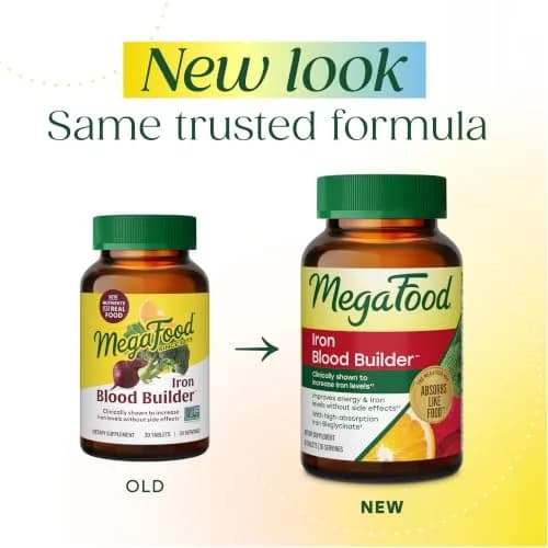 MegaFood Blood Builder Iron Supplement Vegan 180 Tablets | Energy Support with Iron Bisglycinate & B12 thumbnail 2