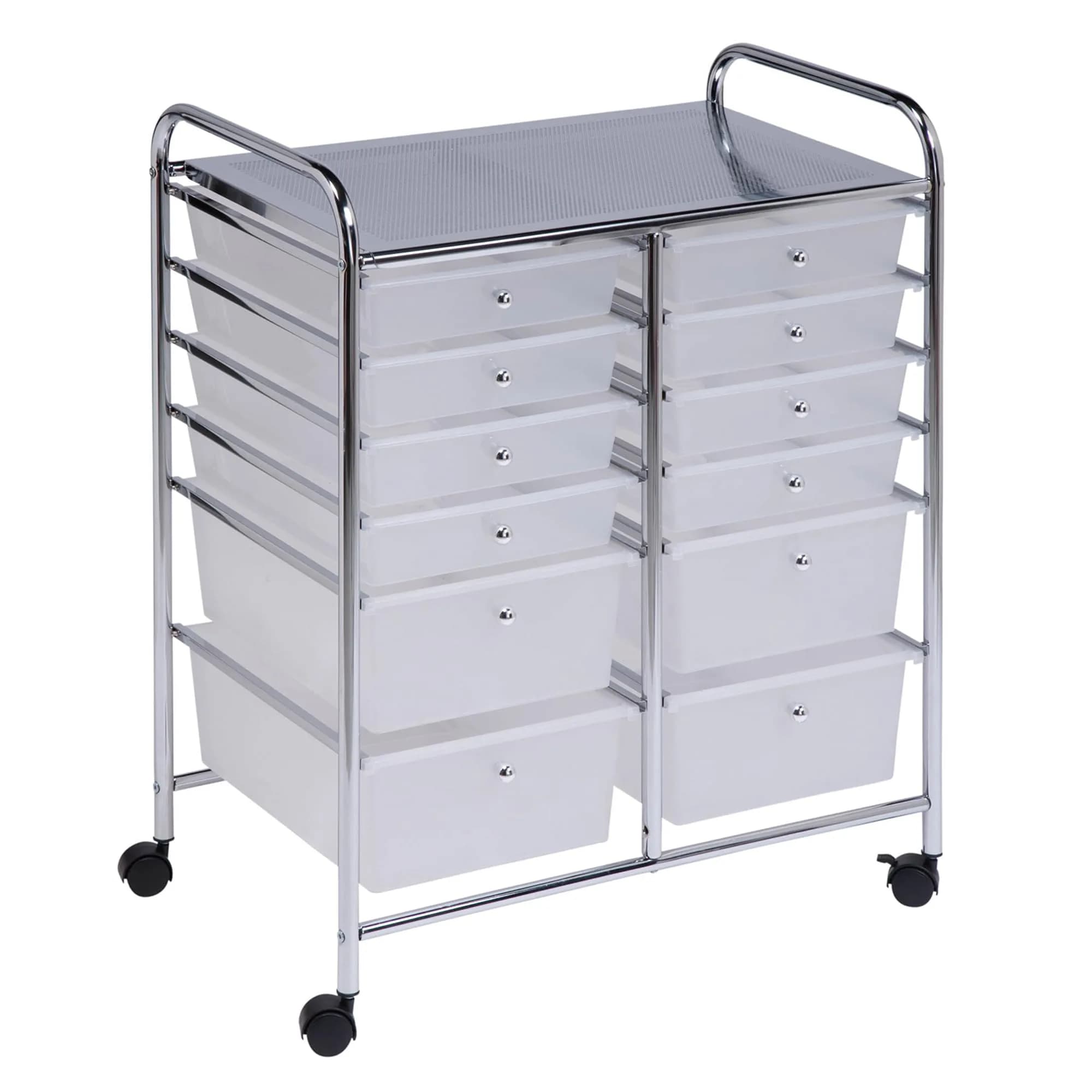 Honey-Can-Do 12-Drawer Rolling Cart 66cm (26in) | Mobile Organizer for Crafts & Office - main product image