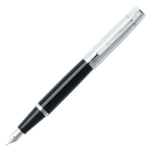 Sheaffer Fountain Pen 1 Count | Glossy Black & Chrome, Fine Nib, Elegant Design thumbnail 1