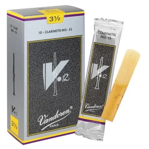 Vandoren V.12 Eb Clarinet Reeds Strength 3.5 (Box of 10) | Rich Sound & Long-Lasting thumbnail 1