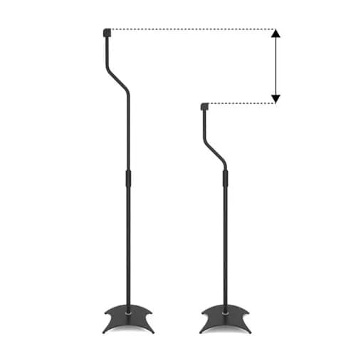AVF Adjustable Steel Speaker Floor Stands Pair | 31.75-42.2 Inch Height, 11 lbs Capacity, Black thumbnail 4
