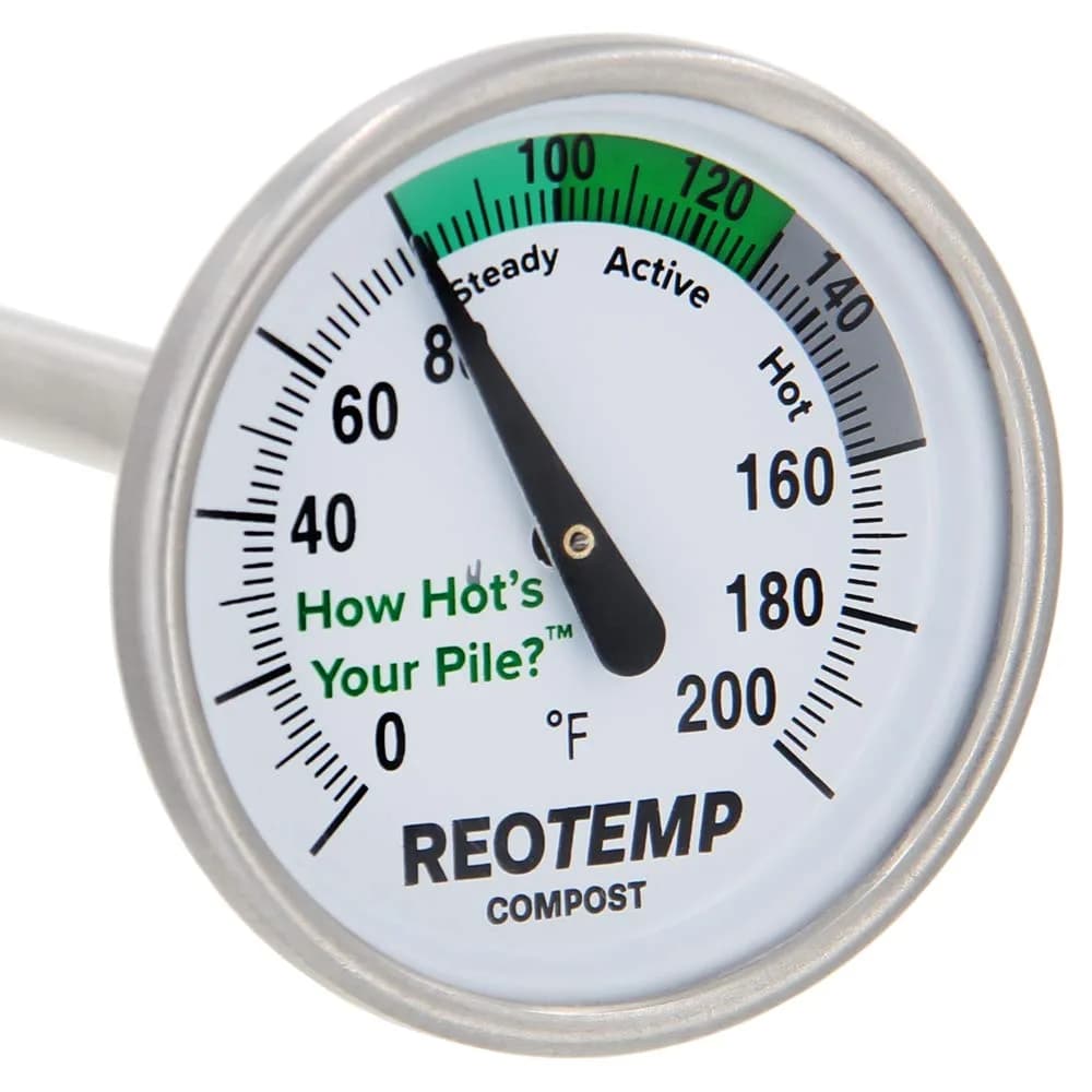 REOTEMP 20 Inch Compost Thermometer with Digital Guide | Accurate & Durable Since 1965