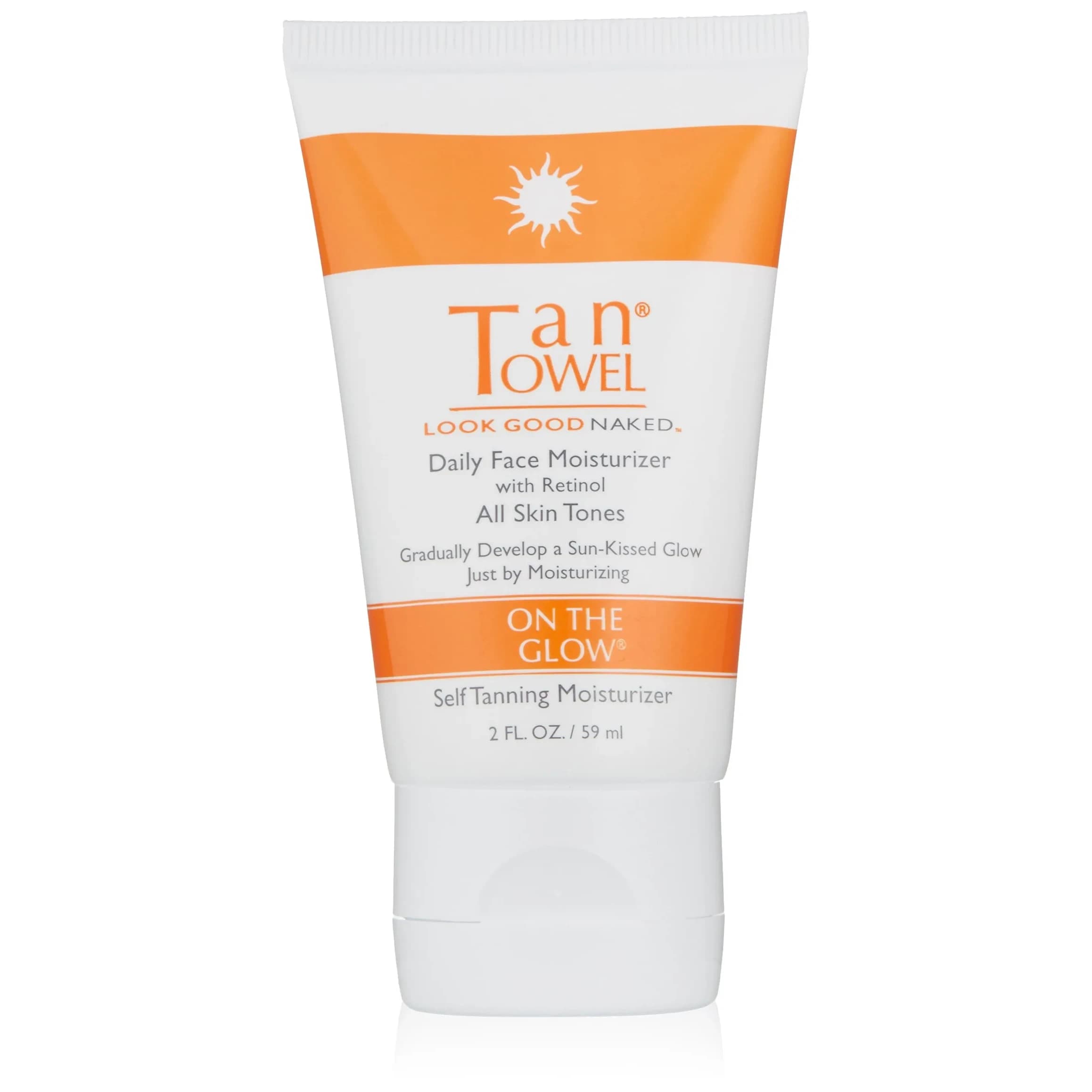 Tan Towel On The Glow Daily Face Moisturizer with Retinol 59ml (2 Fl Oz) | Subtle Sun-Kissed Glow - main product image