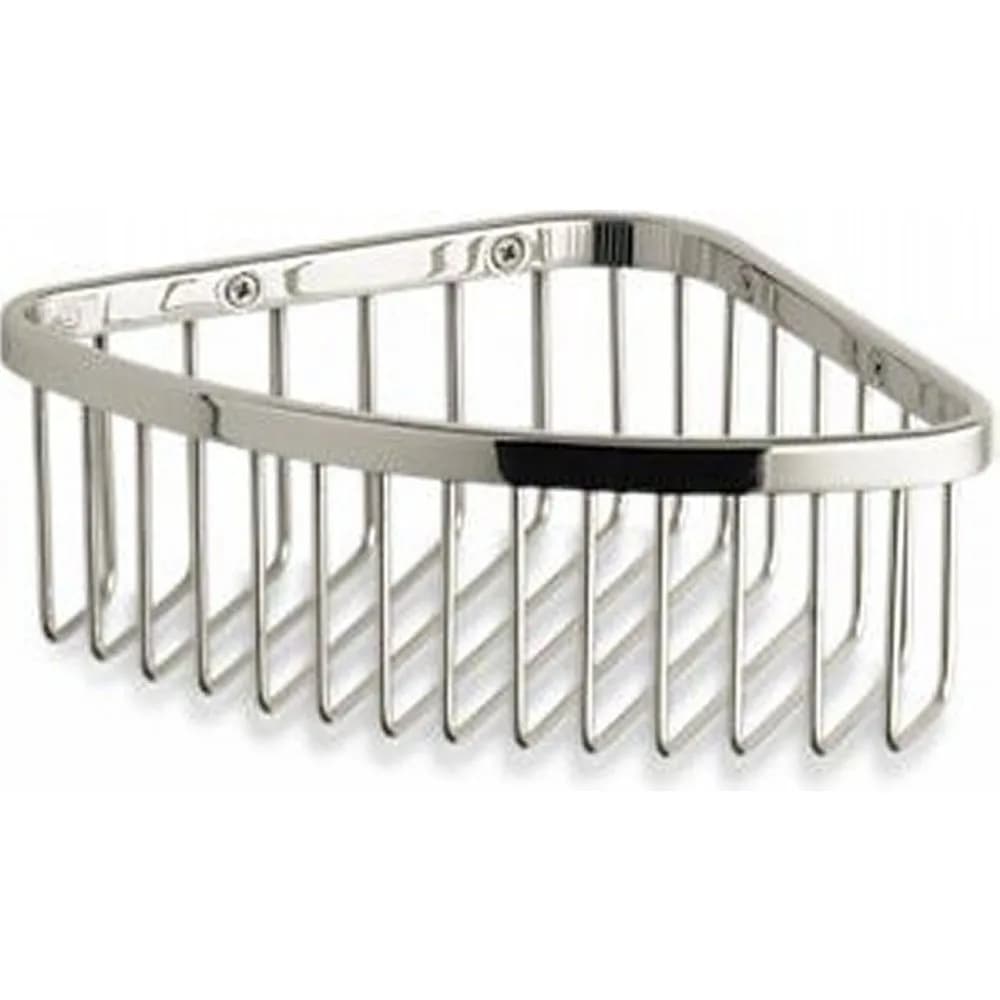 Kohler K-1896-BV Medium Shower Basket Vibrant Brushed Bronze | Corner Installation Durable Alloy Steel — Vibrant Polished Nickel