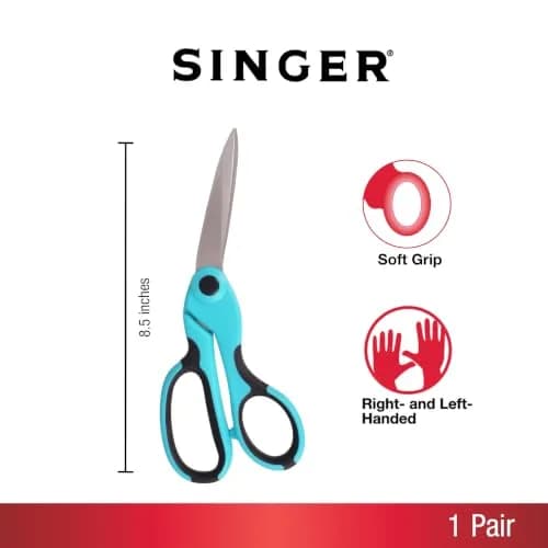 SINGER ProSeries 8.5-inch Heavy-Duty Bent Fabric Scissors, Tailor Comfort Grip | Cuts Multiple Fabric Layers Easily thumbnail 3