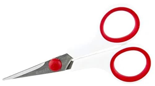 Singer Fabric & Craft Scissors Set, Red & White, 8.5-inch & 4.75-inch | Stainless Steel Blades for Precision & Comfort thumbnail 6