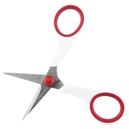 Singer Fabric & Craft Scissors Set, Red & White, 8.5-inch & 4.75-inch | Stainless Steel Blades for Precision & Comfort thumbnail 7