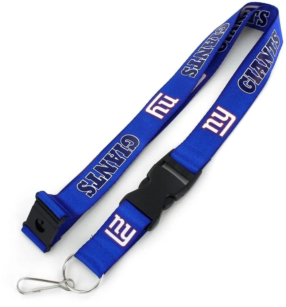aminco NFL New York Giants Team Lanyard | 22-inch Double-Sided Logo Nylon Key Strap - main product image