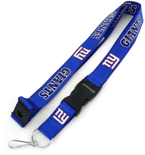 aminco NFL New York Giants Team Lanyard | 22-inch Double-Sided Logo Nylon Key Strap thumbnail 1