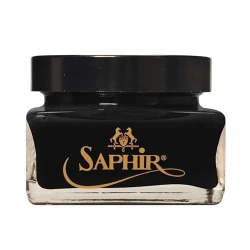 SAPHIR NOIR Natural Cream Shoe Polish 75ml (2.5 Fl Oz) | Medaille d'Or Leather Conditioner for Boots, Handbags thumbnail 1