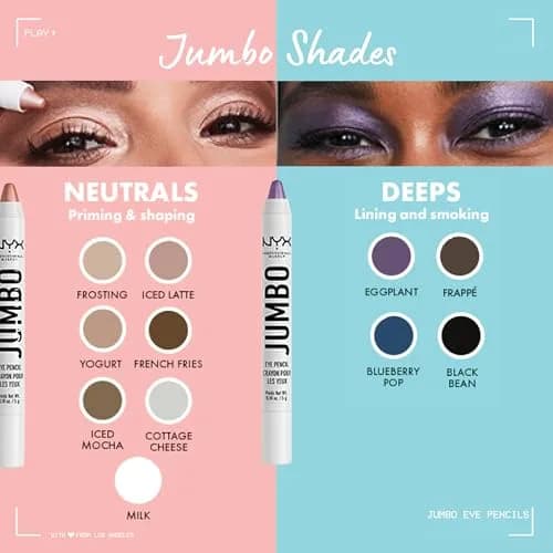 NYX PROFESSIONAL MAKEUP Jumbo Eye Pencil Blueberry Pop (Blue) 0.18 oz (5 ml) | Blendable Eyeshadow Stick & Eyeliner thumbnail 4