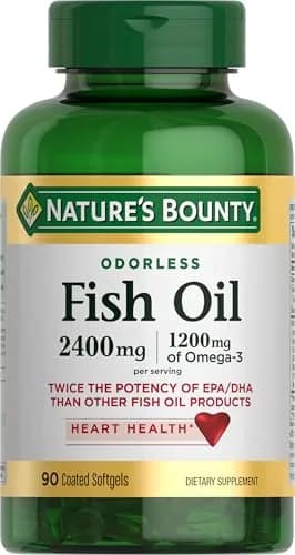Nature's Bounty Odorless Fish Oil 1200mg Omega-3 90 Count thumbnail 1