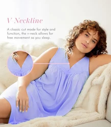 Exquisite Form Women's 30107 Nylon Tricot Sleeveless Nightgown | All-Season Comfort & Elegant Floral Details thumbnail 2
