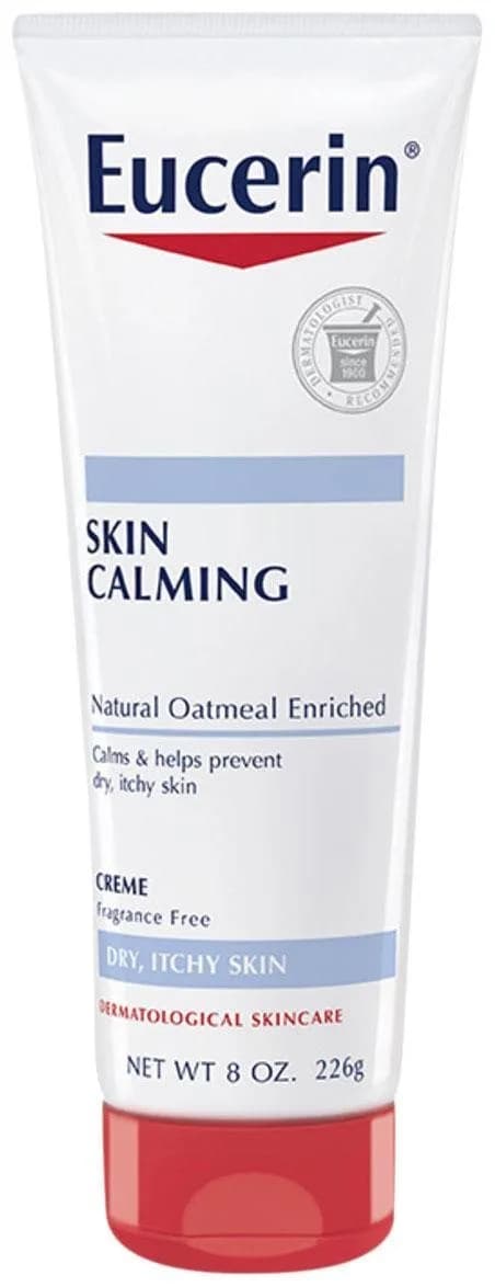 Eucerin Skin Calming Cream 8 oz. Tube (Pack of 3) | Soothes Dry, Itchy Skin with Natural Oatmeal — 8 Ounce