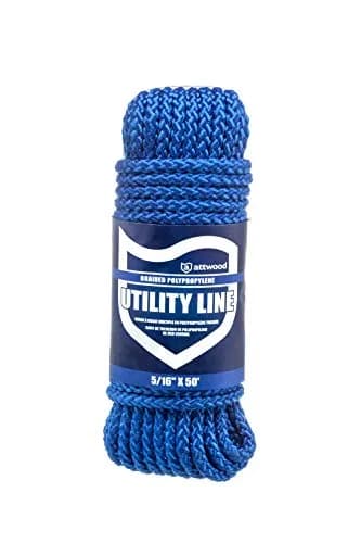 Attwood 5/16" x 50' Blue Hollow Braided Polypropylene Utility Line | Floats for Visibility thumbnail 4
