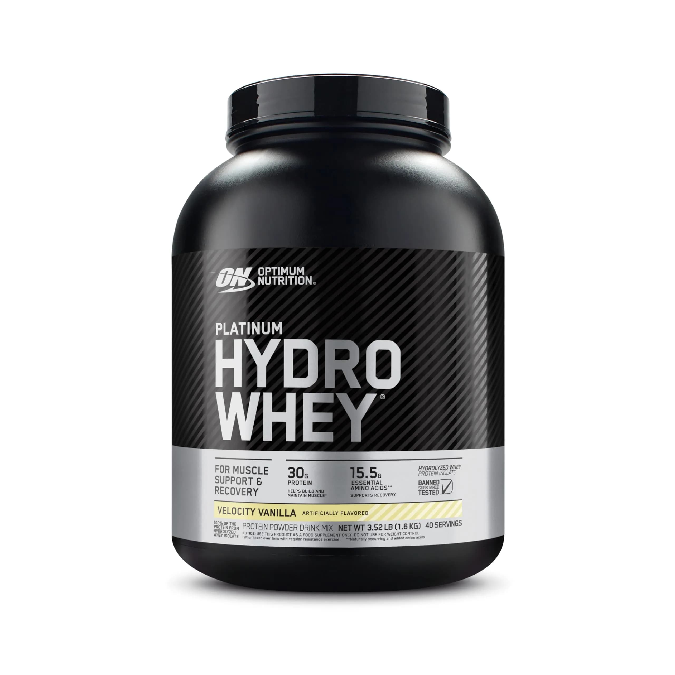 Optimum Nutrition VELOCITY VANILLA protein powder tub Whey isolate 40 servings