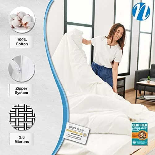 National Allergy 100% Cotton Duvet Cover King Size | Hypoallergenic, Breathable & Machine Washable thumbnail 3