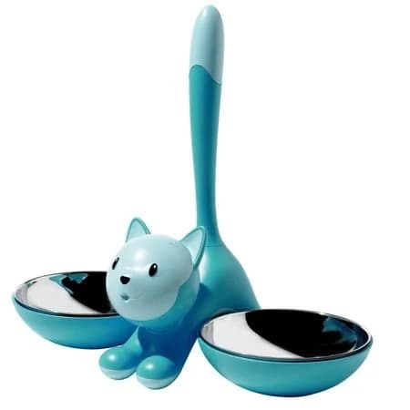 Alessi Tigrito Cat Bowl Black with Stainless Steel Insert | Designer Miriam Mirri thumbnail 8