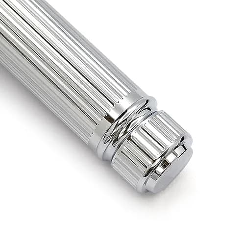 Edwin Jagger DE89Lbl Lined Chrome Plated Double Edge Safety Razor | Classic Wet Shaving Tool (93mm, Brass Handle) thumbnail 4