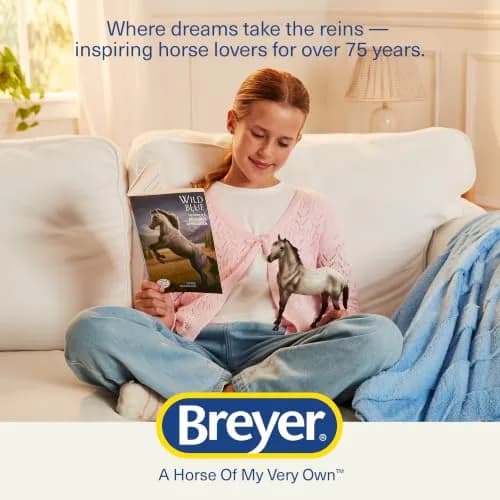 Breyer Classics Wild Blue Horse Toy Set with Book 1:12 Scale | Educational & Collectible thumbnail 6