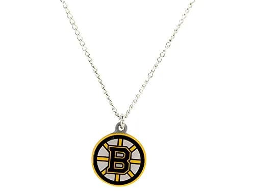 aminco NHL Boston Bruins Team Logo Necklace | Unisex Fan Jewelry, 4 in, Metal, Spring Clasp thumbnail 1