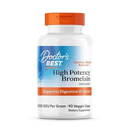 Doctor's Best Bromelain Supplement 500 mg 90 Veg Caps | Proteolytic Digestive Enzyme for Joint Health & Digestion Support thumbnail 1
