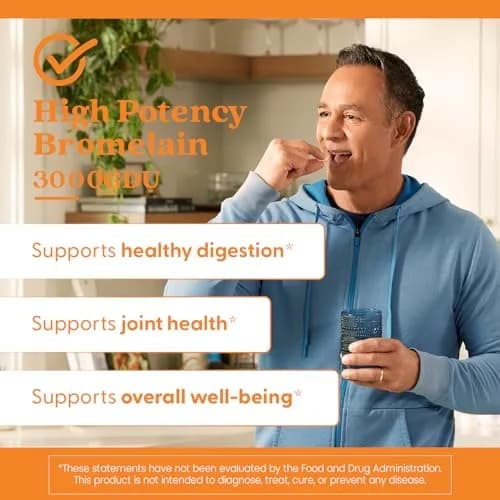 Doctor's Best Bromelain Supplement 500 mg 90 Veg Caps | Proteolytic Digestive Enzyme for Joint Health & Digestion Support thumbnail 4