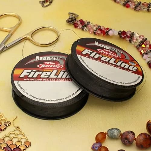The Beadsmith Fireline Braided Thread 4lb Test 50 Yards 0.12mm Smoke Grey | Strongest Fiber Per Diameter thumbnail 2