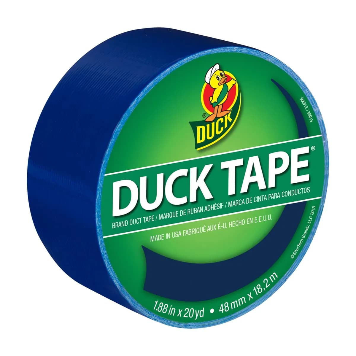 Duck Brand Heavy Duty Color Duct Tape, Blue, 1.88" x 60 yd | Water-Resistant, Tearable, Multi-Surface Adhesive