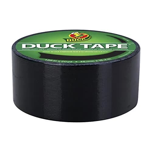 Duck Brand Black Duct Tape, Single Roll, 1.88" x 20 Yds | Heavy Duty Adhesive for Repairs & Crafts thumbnail 2
