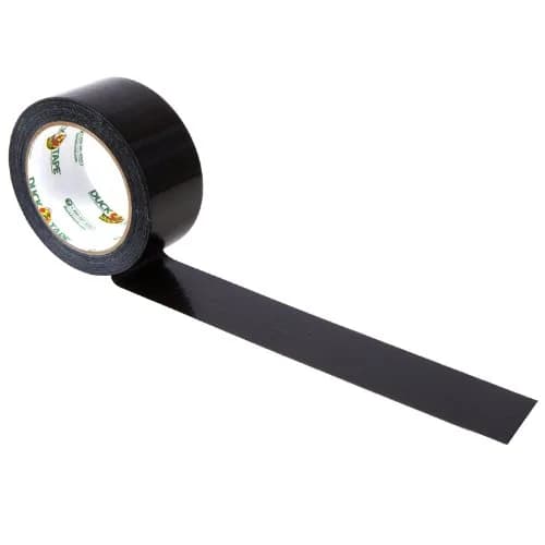 Duck Brand Black Duct Tape, Single Roll, 1.88" x 20 Yds | Heavy Duty Adhesive for Repairs & Crafts thumbnail 3